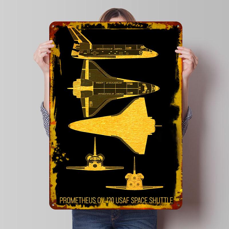Space Shuttle Silhouette Poster Customized Wall Art Vintage Metal Signs Retro Tin Plaque for Man Cave Room Ornaments Wand Deko 7.9x11.8In(20x30cm)
Space Shuttle Silhouette Poster Customized Wall Art Vintage Metal Signs Retro Tin Plaque for Man Cave Room Ornaments Wand Deko 7.9x11.8In(20x30cm)