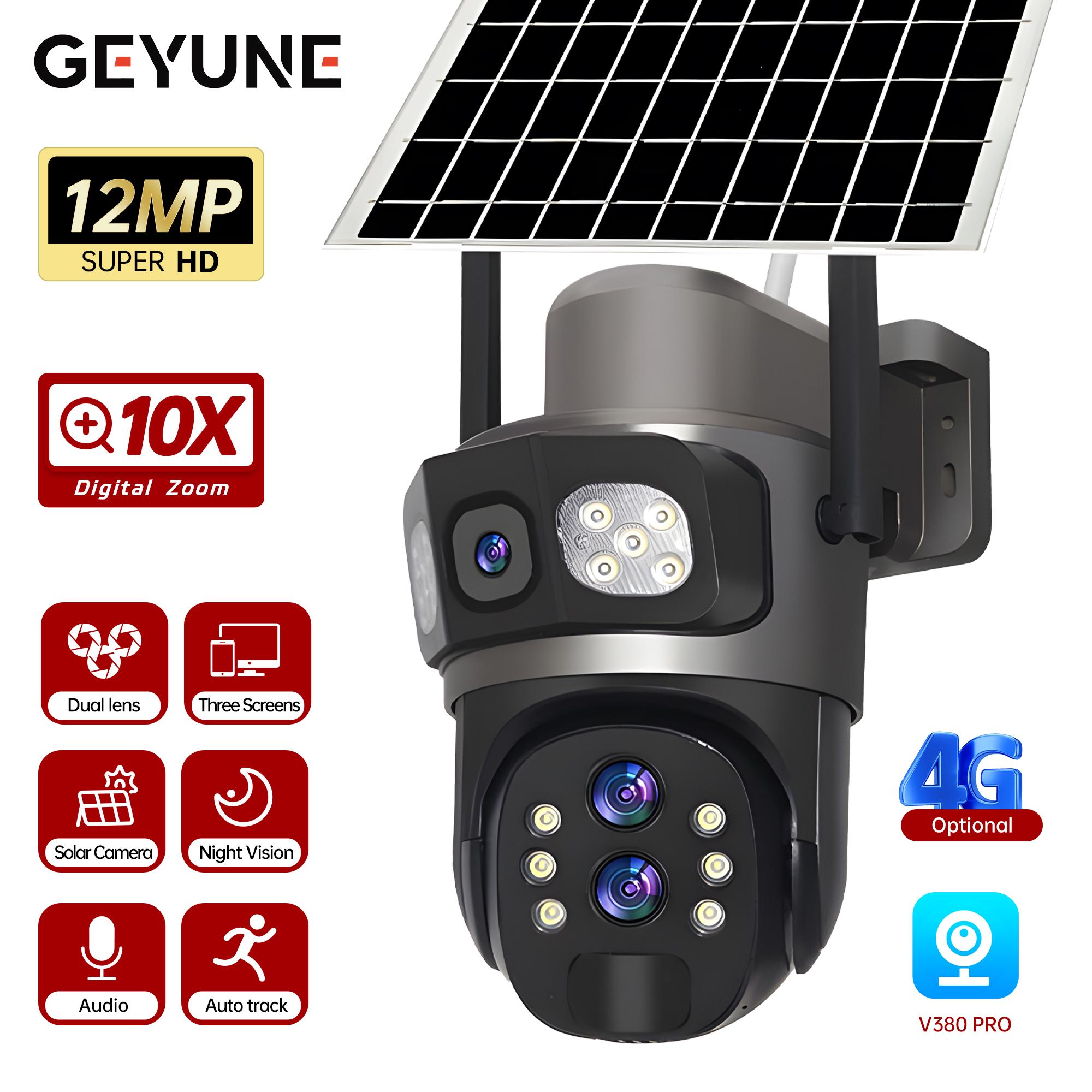 GEYUNE Outdoor 4G Sim Surveillance Camera 6K 12MP Three Lens 10X Zoom Wireless Cctv PTZ IP66 Security Solar Panel Cameras CHINA верблюд
GEYUNE Outdoor 4G Sim Surveillance Camera 6K 12MP Three Lens 10X Zoom Wireless Cctv PTZ IP66 Security Solar Panel Cameras CHINA верблюд