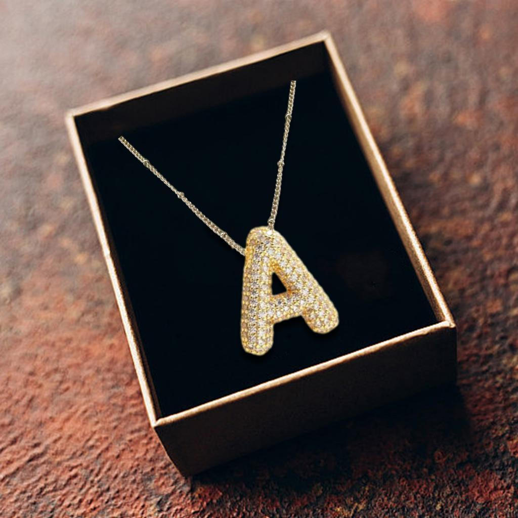 Ожерелье с подвеской в виде пузырчатой буквы на день рождения, модное украшение в виде стразов для нее и него, подвеска с буквами алфавита
Ожерелье с подвеской в виде пузырчатой буквы на день рождения, модное украшение в виде стразов для нее и него, подвеска с буквами алфавита