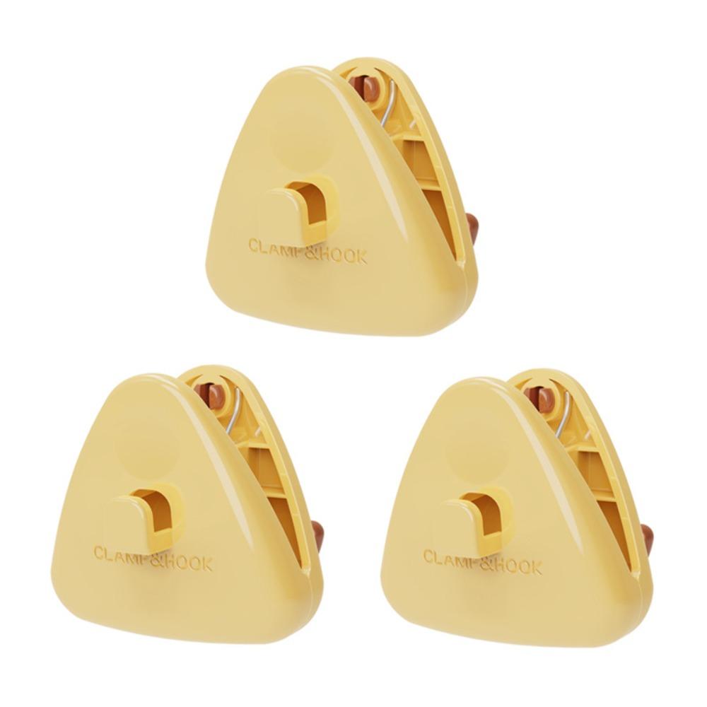 3 шт. Удобные пластиковые прищепки для одежды, зажим, ветрозащитные, экономящие место, прищепки, нескользящая вешалка, щипцы для белья, брюки, кухня жёлтый