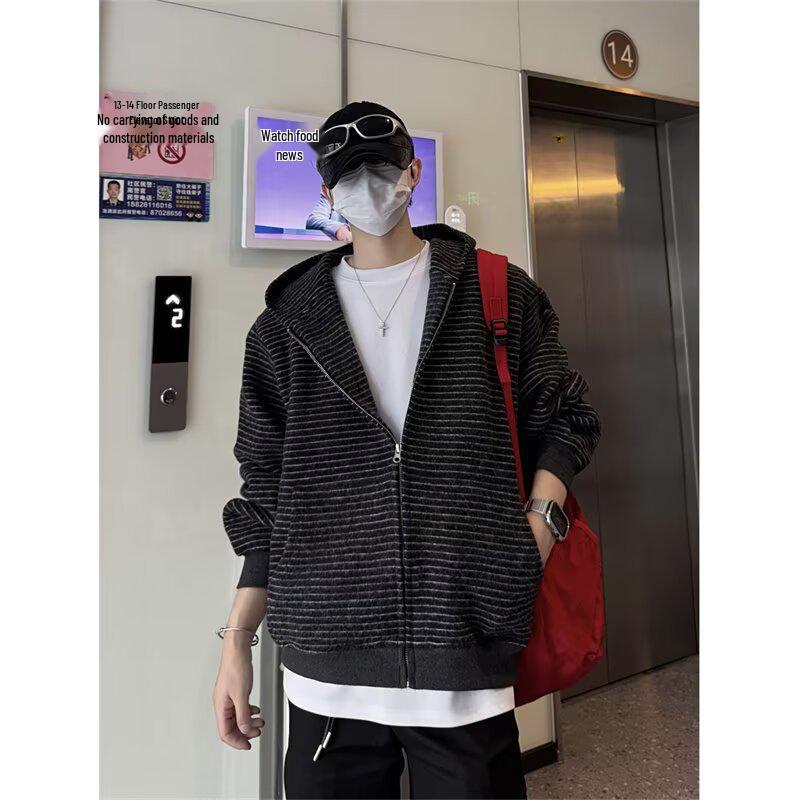 Men s American-Style Striped Hoodie - Autumn High Street Casual Jacket Extra Extra Large чорний
Men s American-Style Striped Hoodie - Autumn High Street Casual Jacket Extra Extra Large чорний