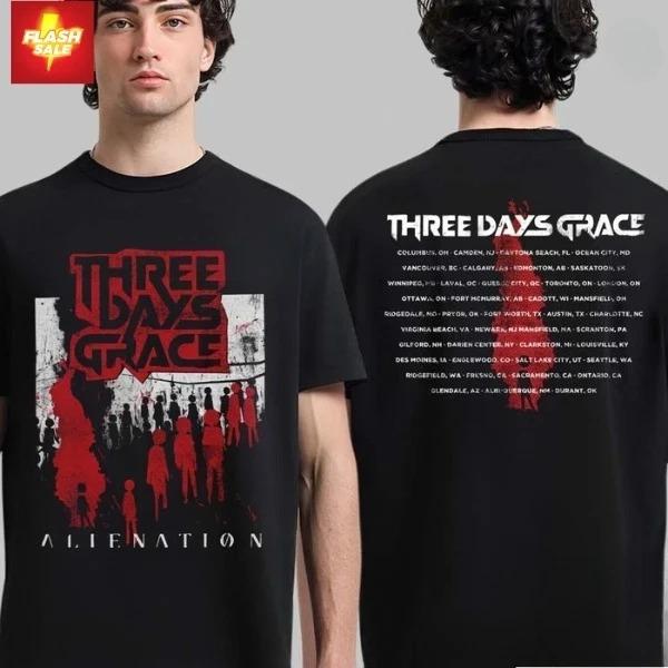 Hip Pop Y2k Top Trending Three Days Grace Alienation 2025 Tour Merch Two Sided T-Shirt Is for Both Men and Women Unisex 5XL
Hip Pop Y2k Top Trending Three Days Grace Alienation 2025 Tour Merch Two Sided T-Shirt Is for Both Men and Women Unisex 5XL