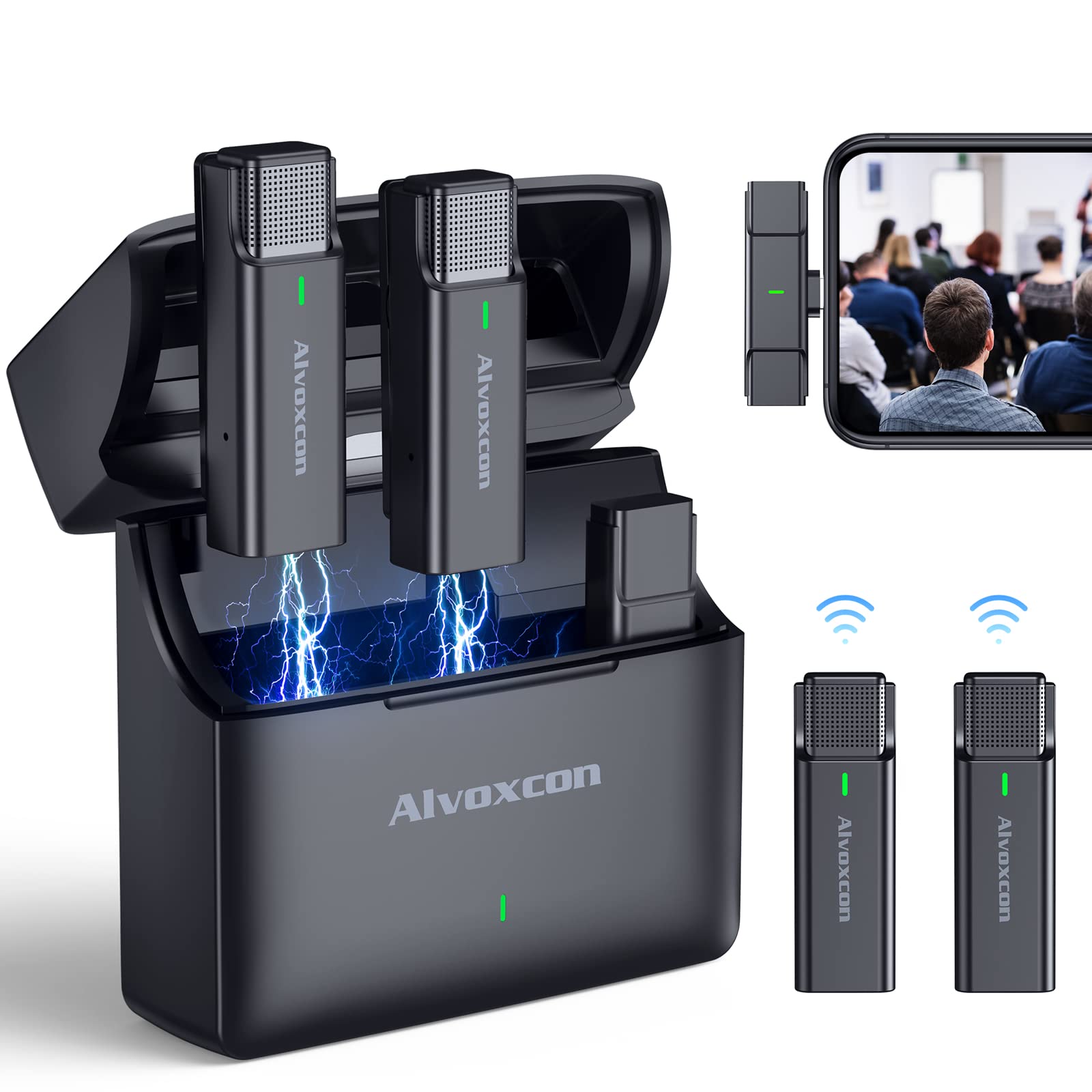 Беспроводной микрофон iPhone Alvoxcon Pin Микрофон Внешний микрофон для смартфона Сверхлегкий с чехлом для хранения и зарядки Беспроводной микрофон
Беспроводной микрофон iPhone Alvoxcon Pin Микрофон Внешний микрофон для смартфона Сверхлегкий с чехлом для хранения и зарядки Беспроводной микрофон