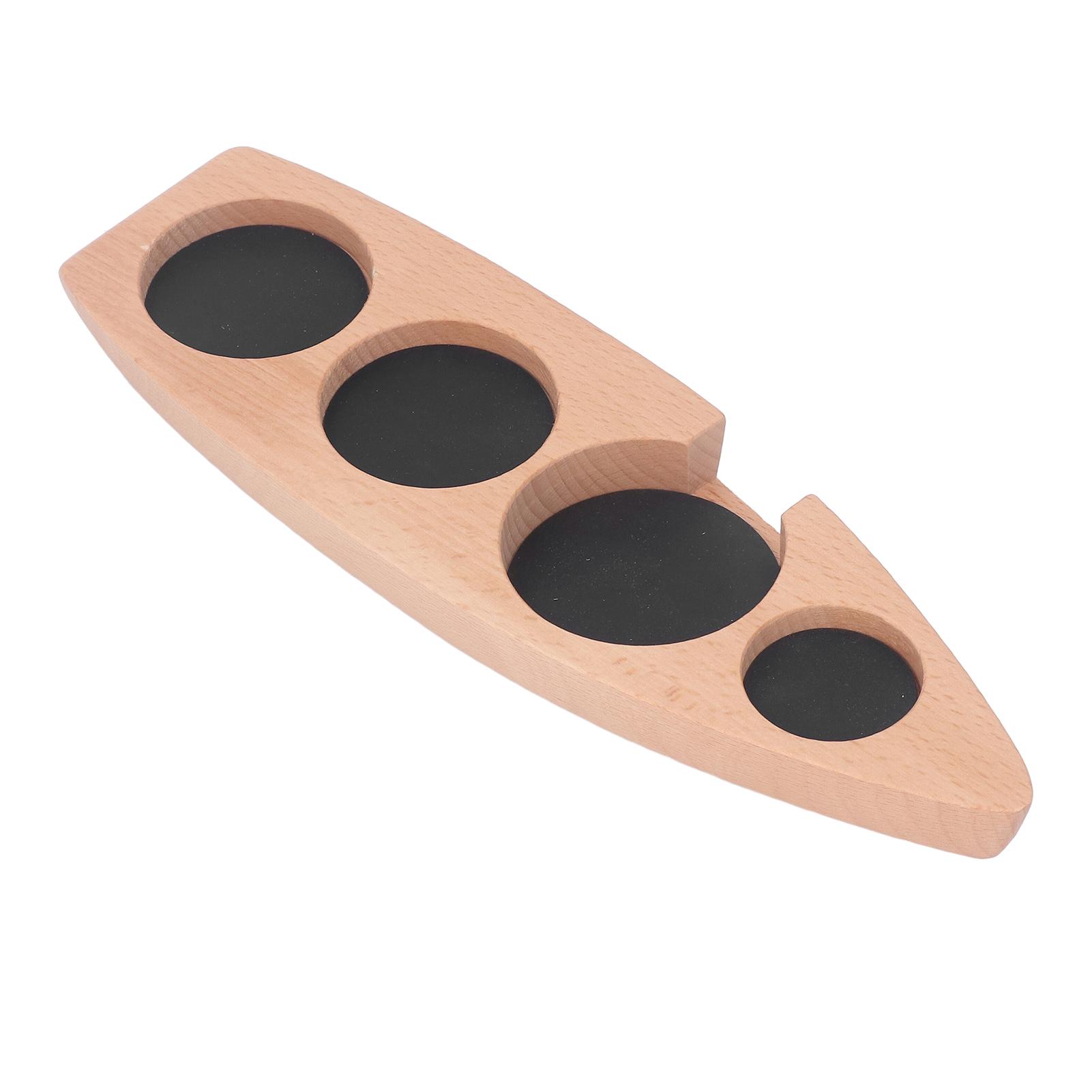 Coffee Tamper Holder Boat Shape 4 Slots Anti Slip Stable Wooden Coffee Tamping Station Type 2
Coffee Tamper Holder Boat Shape 4 Slots Anti Slip Stable Wooden Coffee Tamping Station Type 2