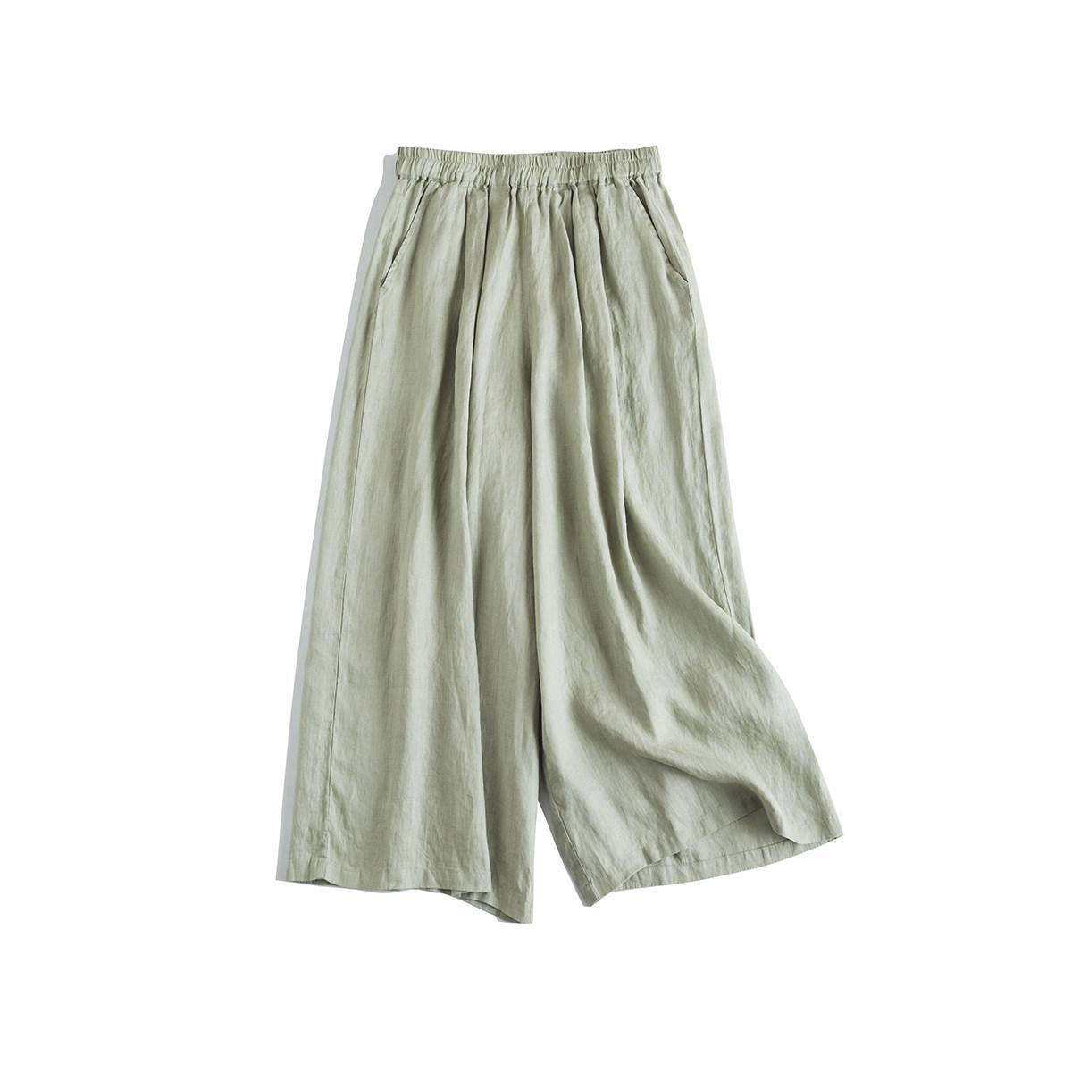 Light Linen Cropped Wide-Leg Culottes: Artistic Japanese-Inspired Casual Pants One Size
Light Linen Cropped Wide-Leg Culottes: Artistic Japanese-Inspired Casual Pants One Size