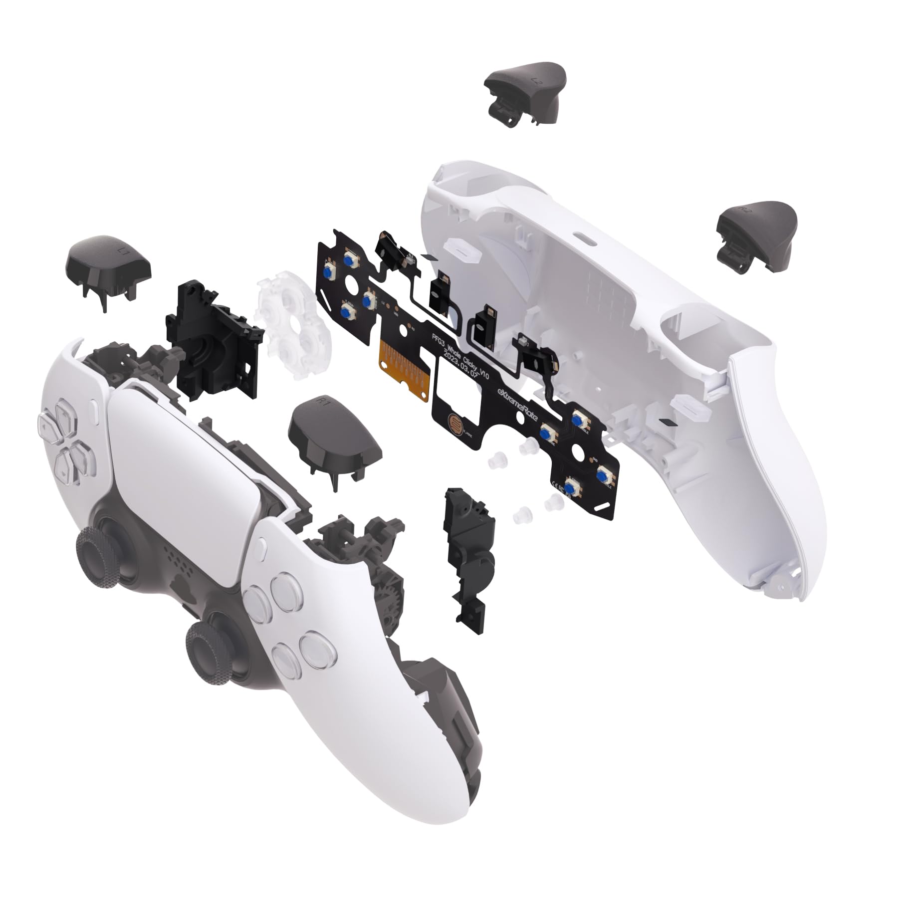 eXtremeRate Strong Version Hall Clicky Kit для контролера PS5 Shoulder Face Спеціальний мікроперемикач Clicky Hair Trigger Kit і тактильна миша Face Button
eXtremeRate Strong Version Hall Clicky Kit для контролера PS5 Shoulder Face Спеціальний мікроперемикач Clicky Hair Trigger Kit і тактильна миша Face Button