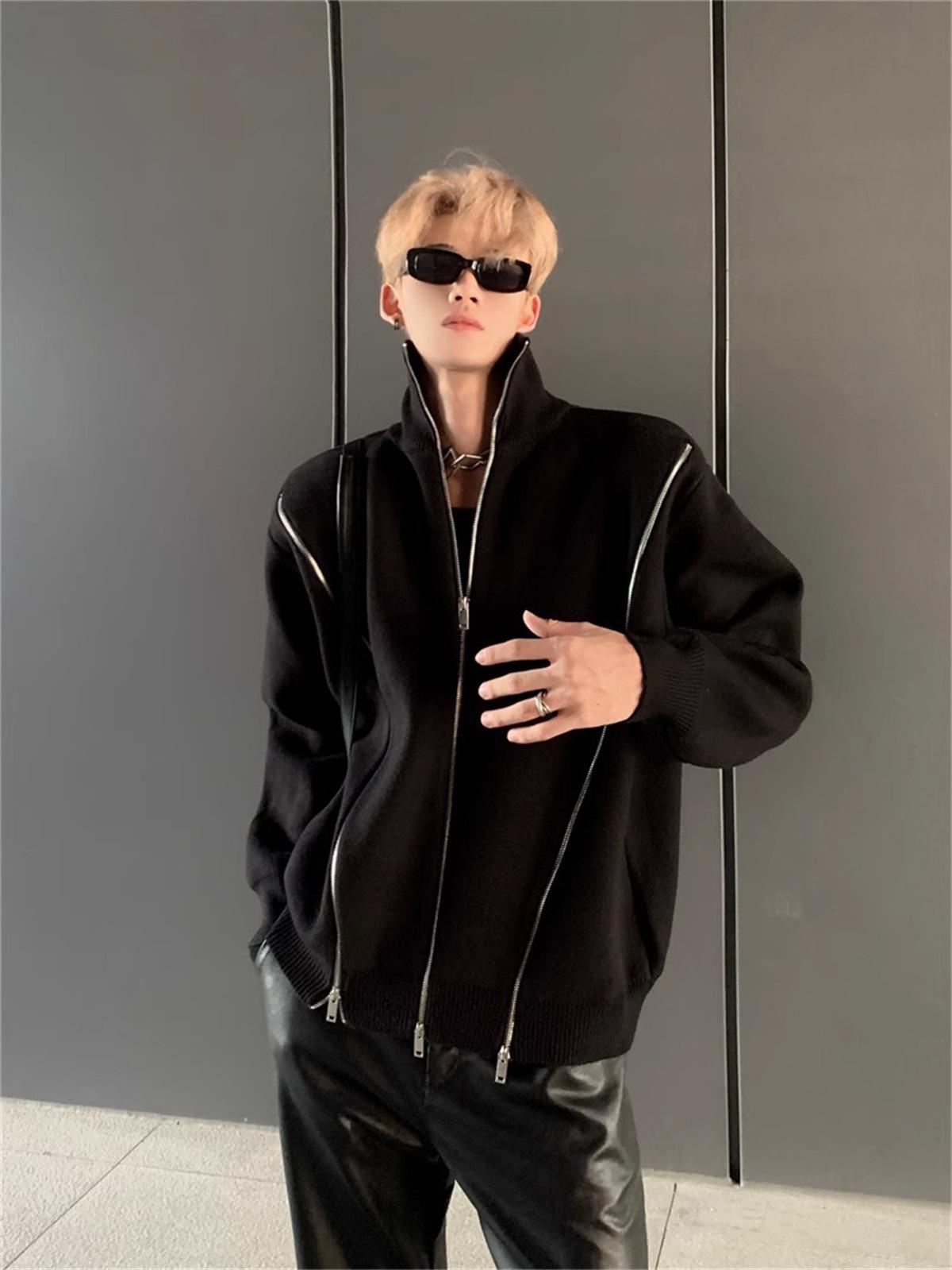 Men s Korean Style Stand Collar Knit Cardigan with Three Zippers - Autumn/Winter Warm Designer Sweater M чёрный
Men s Korean Style Stand Collar Knit Cardigan with Three Zippers - Autumn/Winter Warm Designer Sweater M чёрный