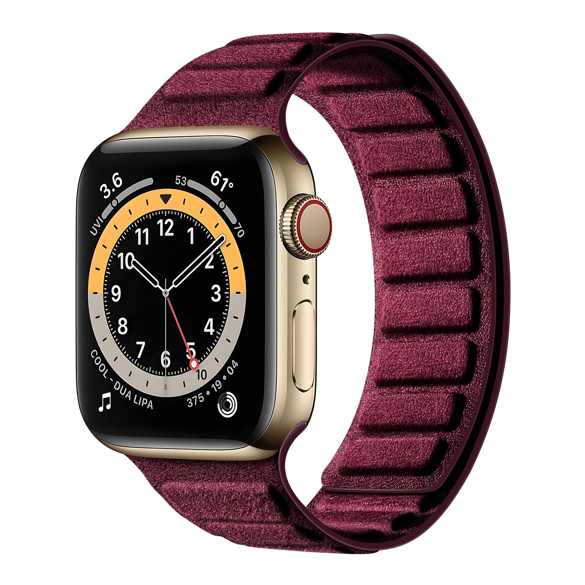 Apple Watch S11/S10 Square Magnetic Suede Velvet Strap 42mm вино красного
Apple Watch S11/S10 Square Magnetic Suede Velvet Strap 42mm вино красного