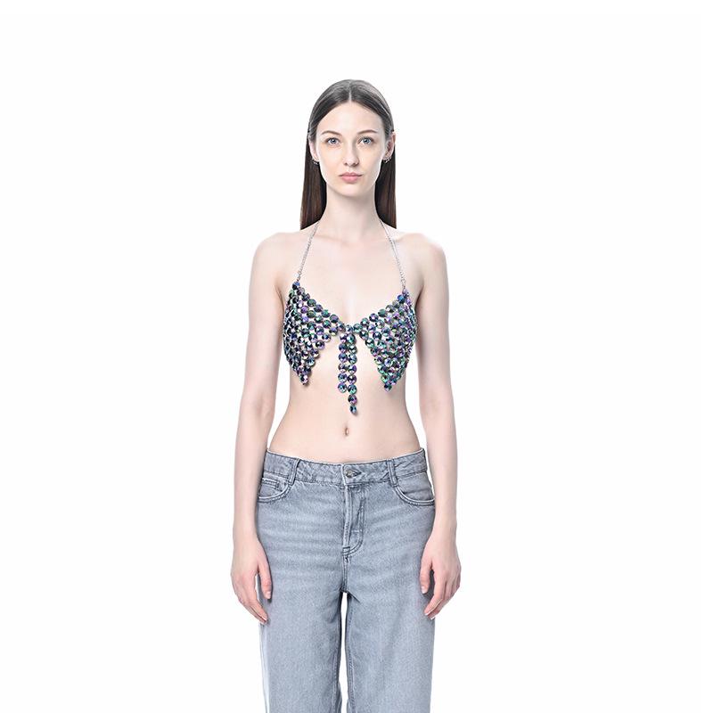 Топ-майка с пайетками, открытой спиной и драгоценными камнями для ночного клуба или пляжной вечеринки One Size радужный
Топ-майка с пайетками, открытой спиной и драгоценными камнями для ночного клуба или пляжной вечеринки One Size радужный