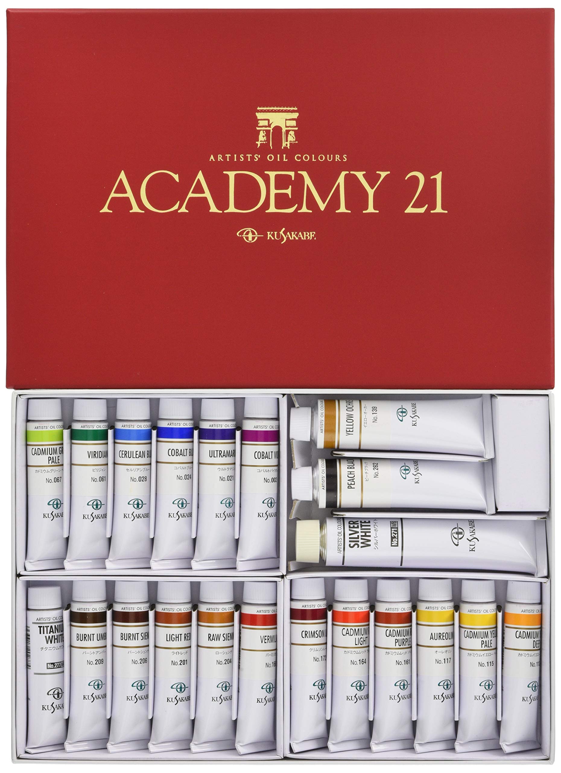 Kusakabe Academy 21 Набір олійних фарб, професійний набір олійних фарб, 21 колір, 0,7 рідкої унції (20 мл)
Kusakabe Academy 21 Набір олійних фарб, професійний набір олійних фарб, 21 колір, 0,7 рідкої унції (20 мл)