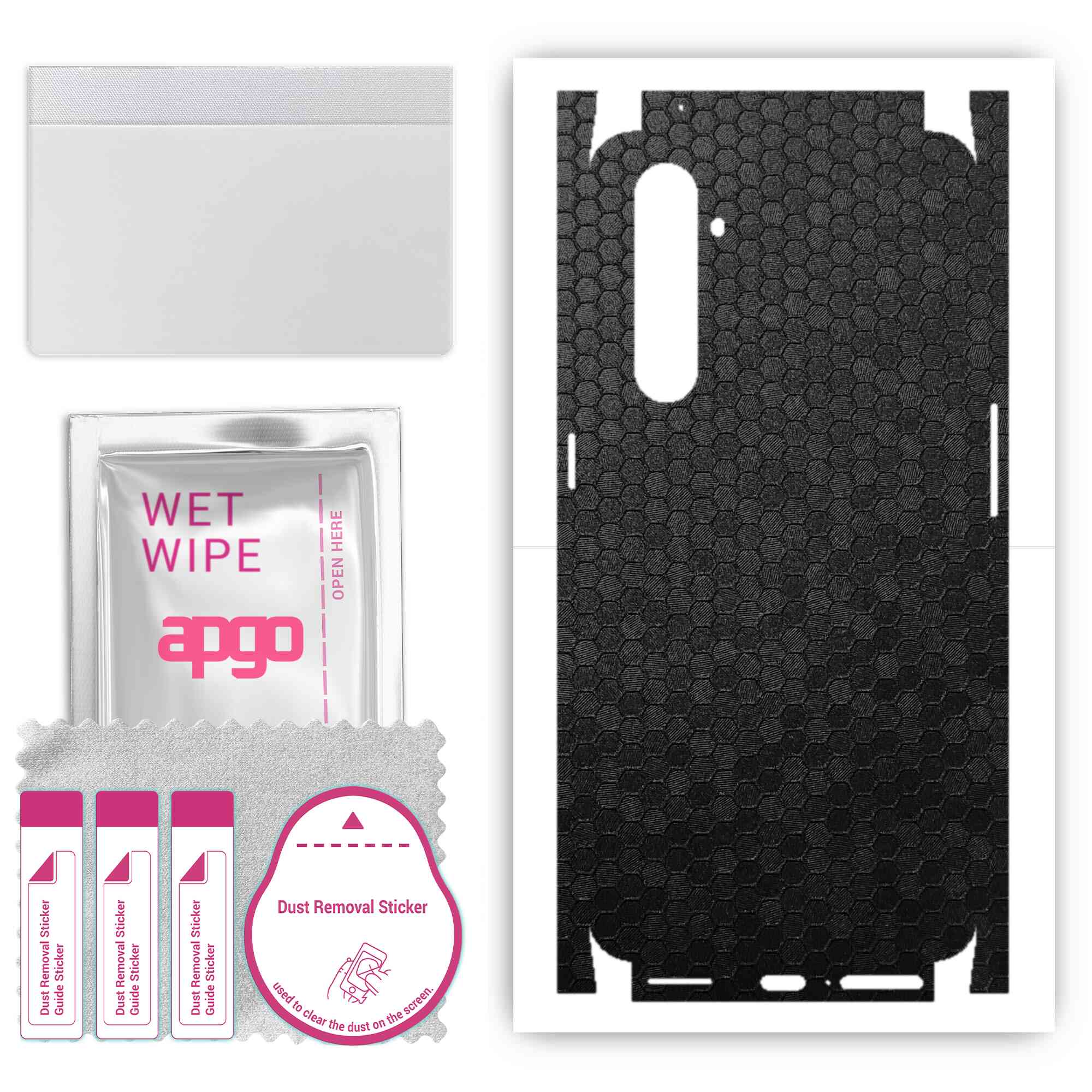 apgo Protective Skin Sticker for the back+sides compatible with Realme X50 Pro 5G, Full Wrap Film, Foil, Vinyl - Pattern Black Honeycomb
apgo Protective Skin Sticker for the back+sides compatible with Realme X50 Pro 5G, Full Wrap Film, Foil, Vinyl - Pattern Black Honeycomb