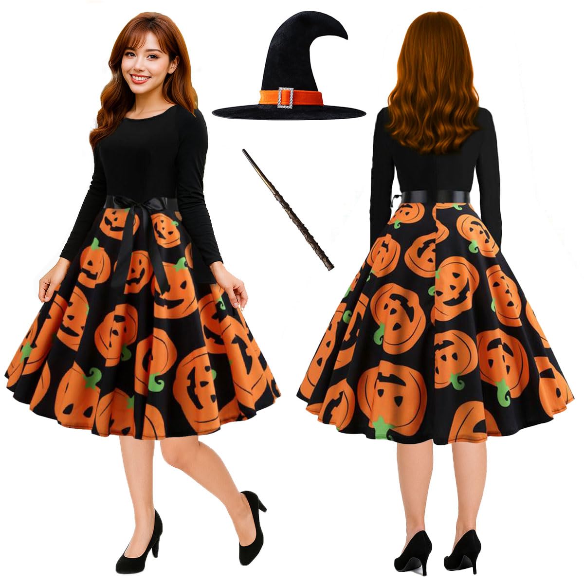 monoii Women s Cute Witch Halloween Dress, Cosplay Costume, Long Sleeves, Halloween Costume, Party Dress, Sizes S, M, L, XL, XXL, d438
monoii Women s Cute Witch Halloween Dress, Cosplay Costume, Long Sleeves, Halloween Costume, Party Dress, Sizes S, M, L, XL, XXL, d438
