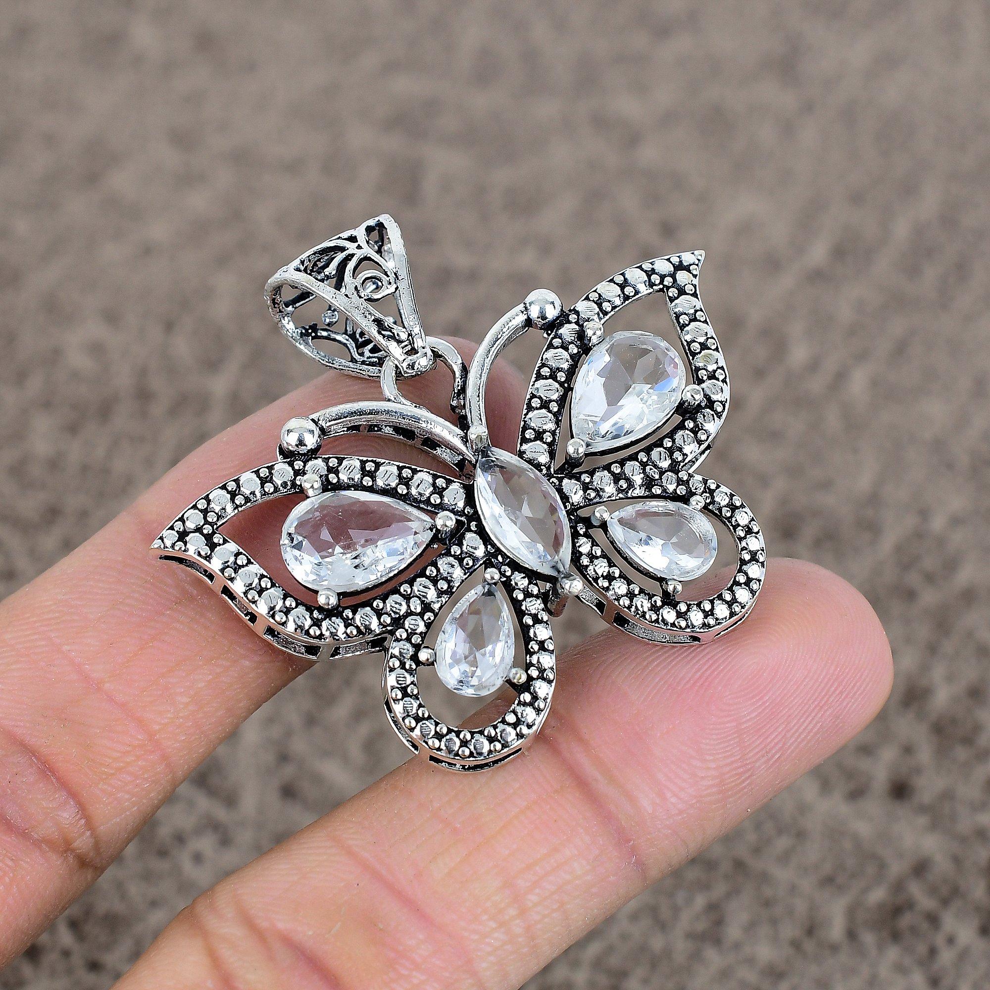 White Topaz Gemstone Handmade 925 Sterling Silver Jewelry Pendant 1.65 KKG-87
White Topaz Gemstone Handmade 925 Sterling Silver Jewelry Pendant 1.65 KKG-87