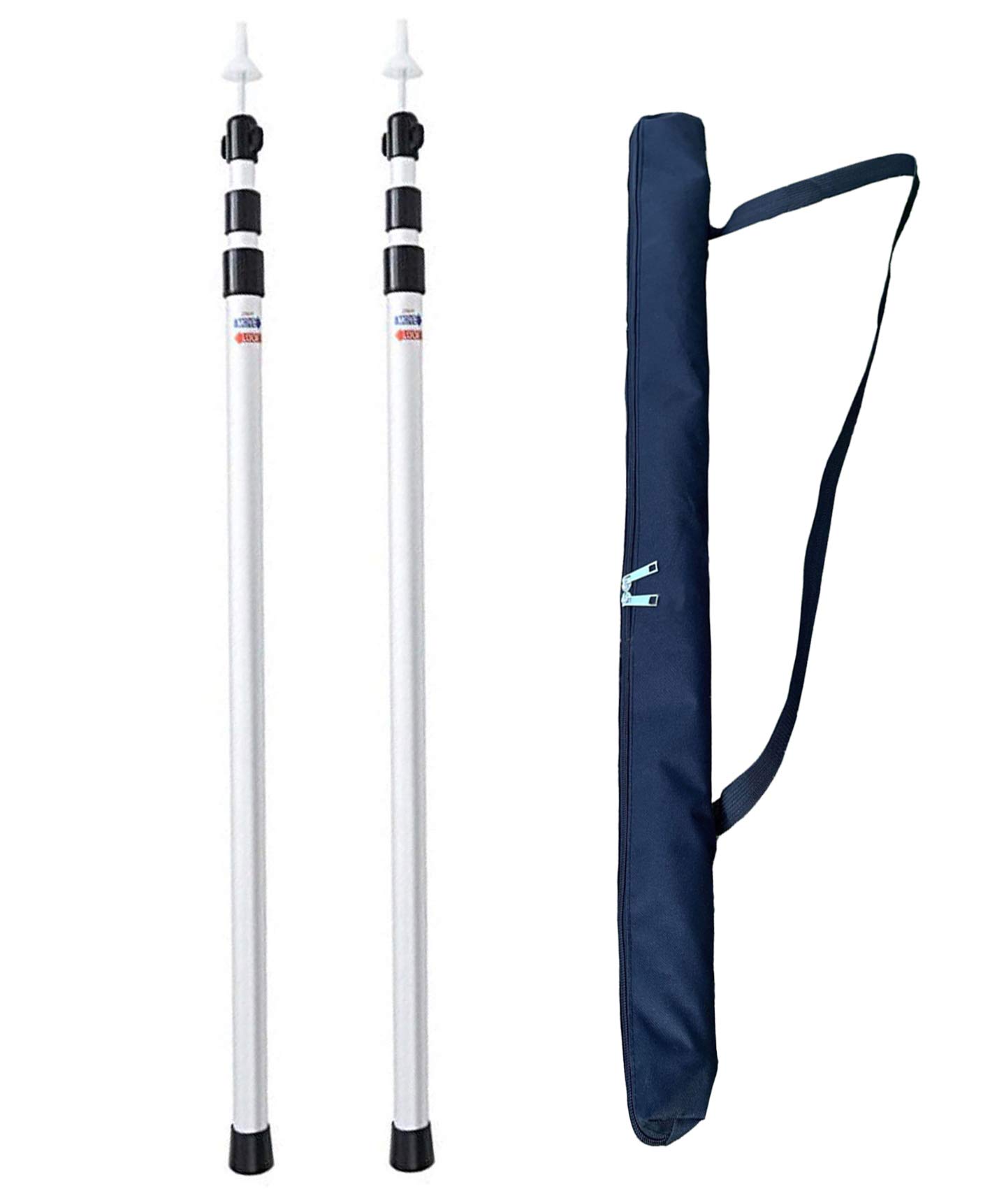 FEJU Aluminum Tent Pole Tarp Pole Telescoping Sliding One Touch No Assembly Required Set of 2 with Storage Silver Set of 0.9m-2.8m (2.3m 2)
FEJU Aluminum Tent Pole Tarp Pole Telescoping Sliding One Touch No Assembly Required Set of 2 with Storage Silver Set of 0.9m-2.8m (2.3m 2)