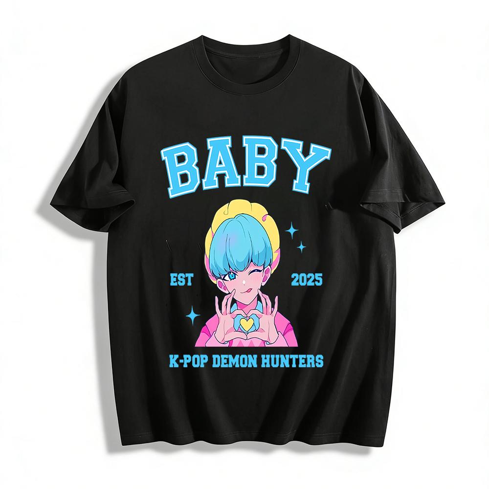 2025 New BABY Series K-POP Demon Hunters Themed Heart Gesture Anime Style Trendy Print Top Pure cotton T-shirt XXS
2025 New BABY Series K-POP Demon Hunters Themed Heart Gesture Anime Style Trendy Print Top Pure cotton T-shirt XXS