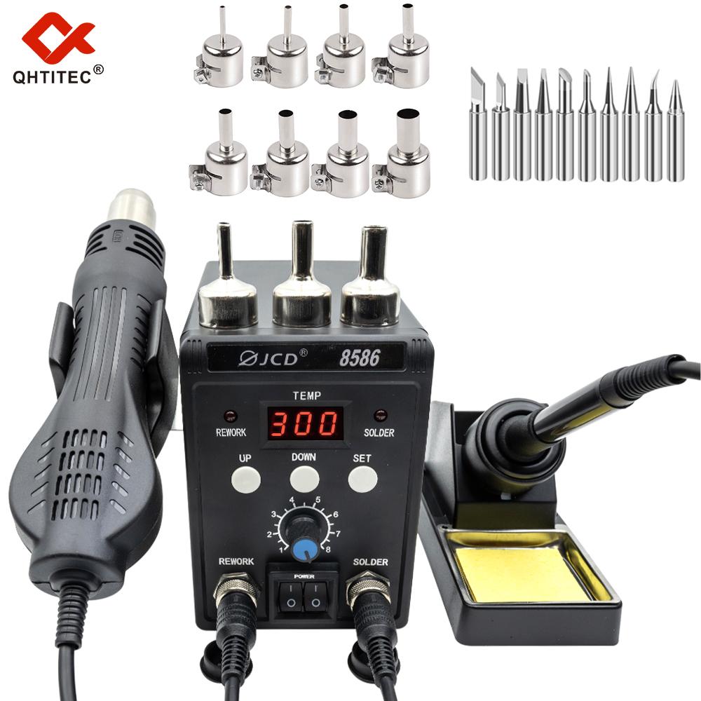 JCD 2 in 1 Soldering Station 8586 LCD Digital Display SMD Rework Hot Air Gun Soldering Iron 220V 110V ESD Welding Repair Tools 110V US PLUG червоний
JCD 2 in 1 Soldering Station 8586 LCD Digital Display SMD Rework Hot Air Gun Soldering Iron 220V 110V ESD Welding Repair Tools 110V US PLUG червоний