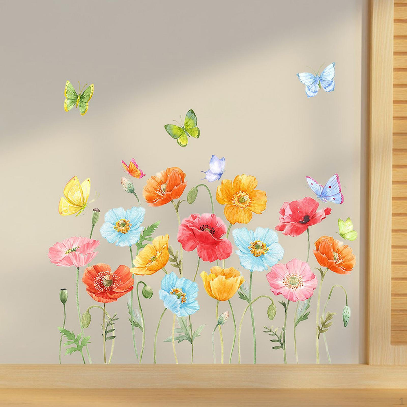 2x Flowers Butterflies Wall Decals Stickers Decorations for Bathroom Living Room Home
2x Flowers Butterflies Wall Decals Stickers Decorations for Bathroom Living Room Home