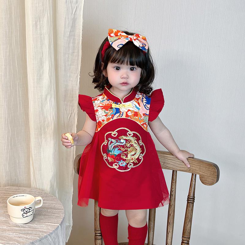2025 Summer Chinese-Style Embroidered Princess Dress for Baby Girls - First Birthday Gift 90CM вино красного
2025 Summer Chinese-Style Embroidered Princess Dress for Baby Girls - First Birthday Gift 90CM вино красного