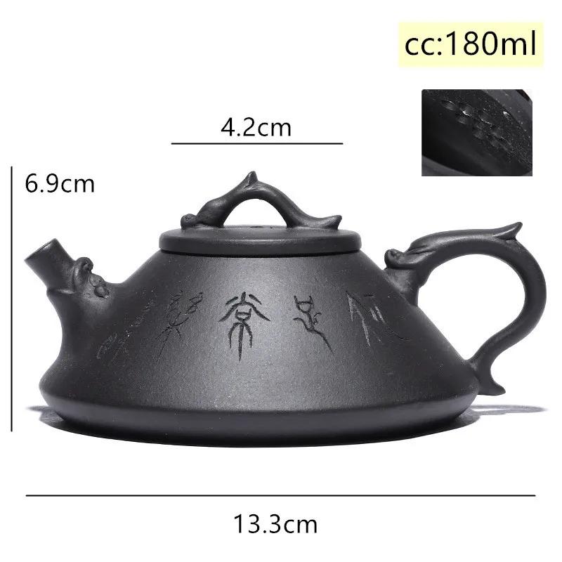Yixing Authentic Tea Pots Purple Clay Stone Scoop Teapot Kettle Raw Ore Black Mud Handmade Teaware Chinese Tea Ceremony 180ml
Yixing Authentic Tea Pots Purple Clay Stone Scoop Teapot Kettle Raw Ore Black Mud Handmade Teaware Chinese Tea Ceremony 180ml