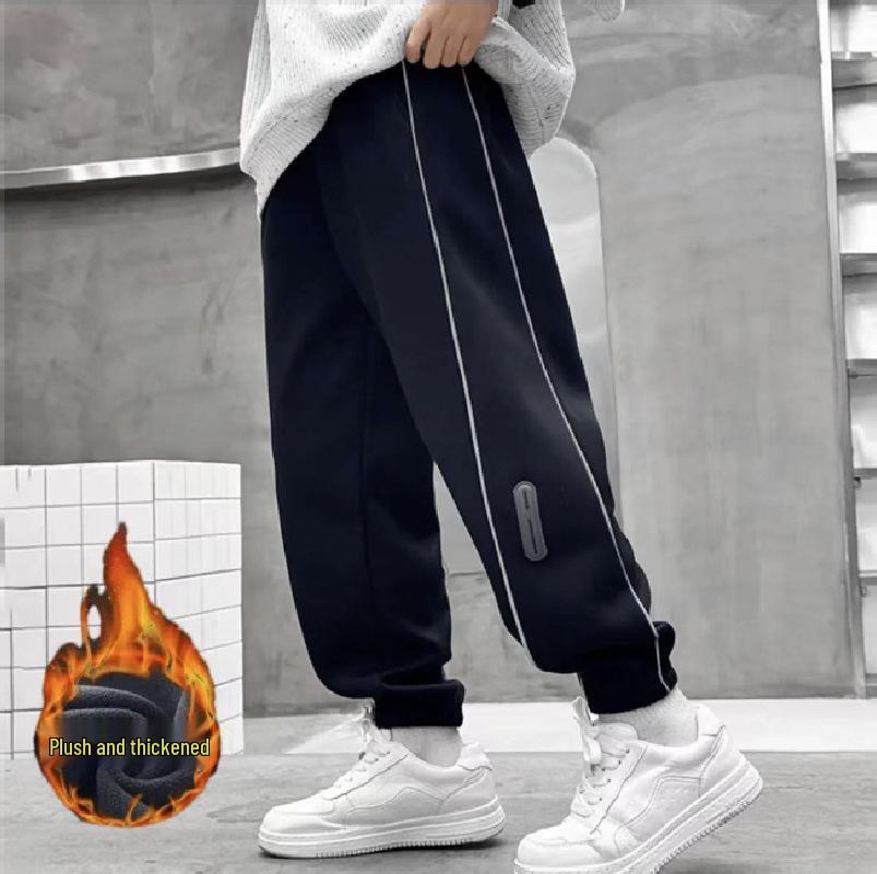 Флисовые брюки для мальчика со светоотражающей полосой, стиль весна/осень, с манжетами для спорта и повседневной носки 140
Флисовые брюки для мальчика со светоотражающей полосой, стиль весна/осень, с манжетами для спорта и повседневной носки 140