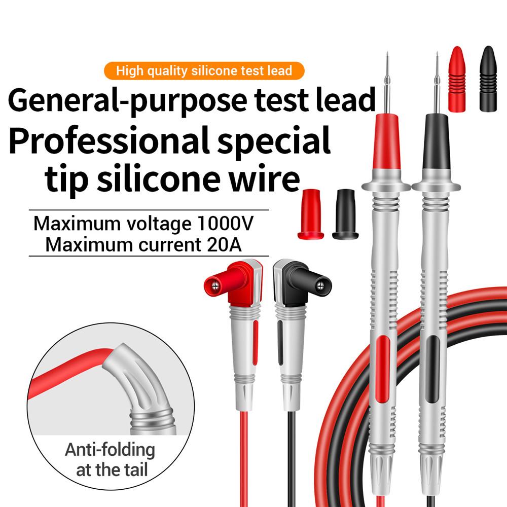 20A 1000V Multimeter Test Leads Non-slip handle for Digital Multimeter Multi Meter Voltmeter Tester Kit Silicone Wires Probes Probe Test Needle
20A 1000V Multimeter Test Leads Non-slip handle for Digital Multimeter Multi Meter Voltmeter Tester Kit Silicone Wires Probes Probe Test Needle