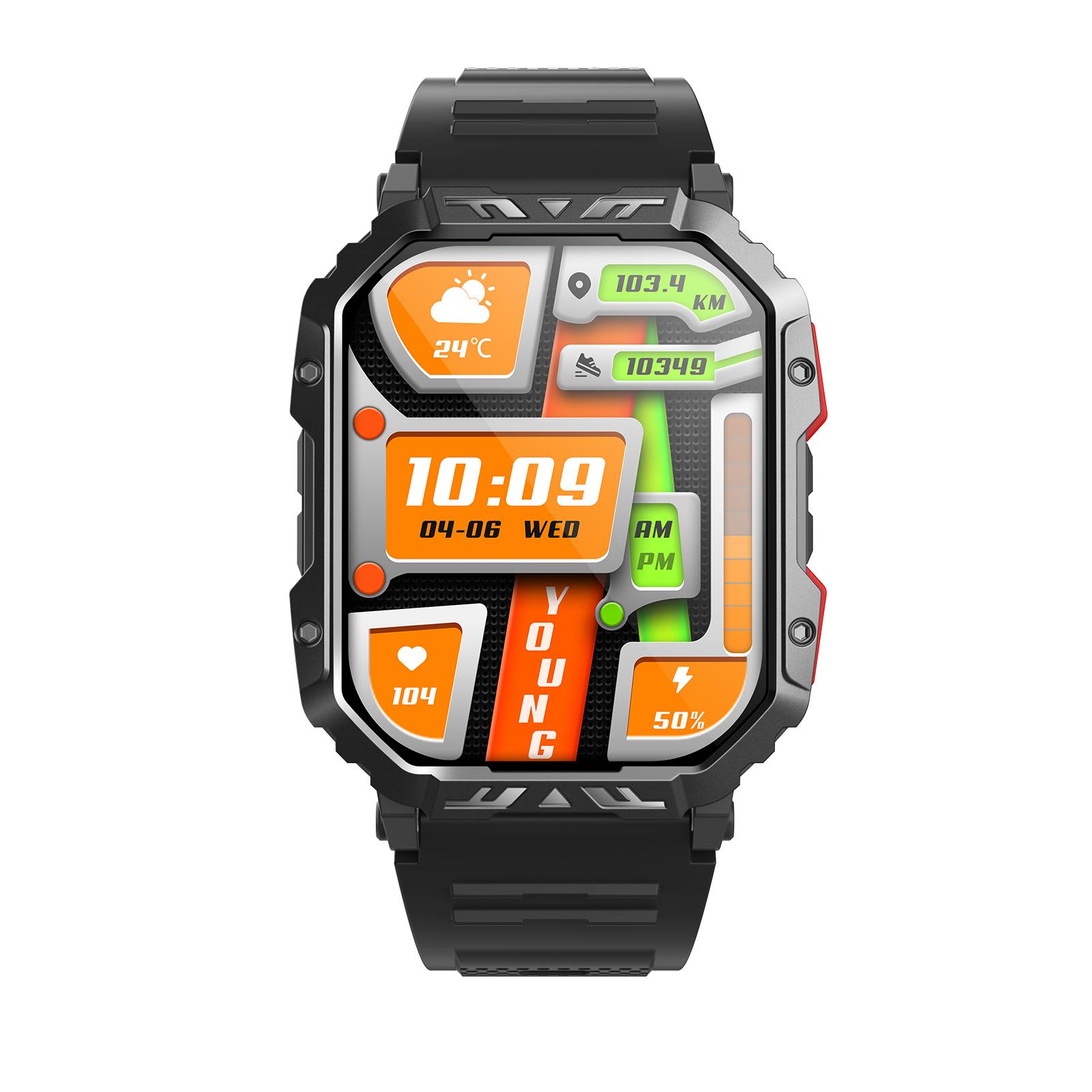 Smart Watch with BT Calling, Rugged Outdoor Sports Watch, 2.1 Touch Screen, Health Monitoring, Fitness Tracker, 150+ vinyl
Smart Watch with BT Calling, Rugged Outdoor Sports Watch, 2.1 Touch Screen, Health Monitoring, Fitness Tracker, 150+ vinyl