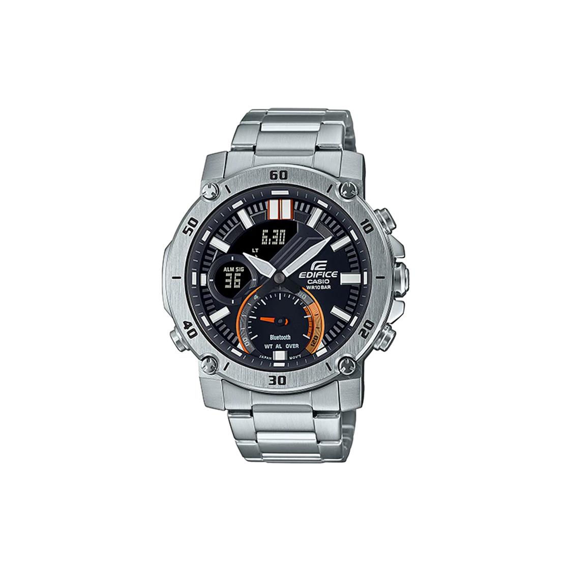 CASIO Men EDIFICE Silver Watch ECB-20YD-1A ECB-20YD-1A Black Dial Silver Strap
CASIO Men EDIFICE Silver Watch ECB-20YD-1A ECB-20YD-1A Black Dial Silver Strap