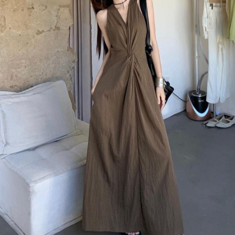 Sense of Design Knotted V-Neck Sleeveless A-Line Midi Dress - Women s Chic Summer Slimming Style Small
Sense of Design Knotted V-Neck Sleeveless A-Line Midi Dress - Women s Chic Summer Slimming Style Small