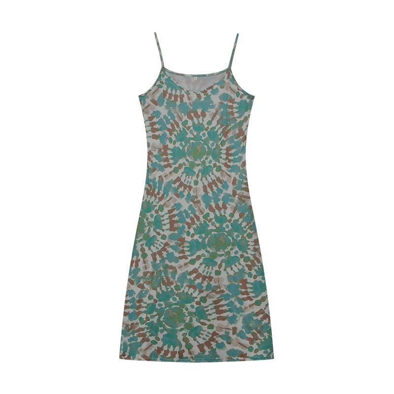 Женское модное платье на бретелях с V-образным вырезом и принтом свободного кроя Green L
Женское модное платье на бретелях с V-образным вырезом и принтом свободного кроя Green L