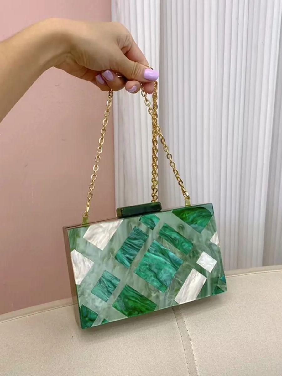 2024 New Marble Grid Color Matching Acrylic Handbag Women Shoulder Evening Clutches Bag Wedding Party Designer Lady Purse Box зелёный
2024 New Marble Grid Color Matching Acrylic Handbag Women Shoulder Evening Clutches Bag Wedding Party Designer Lady Purse Box зелёный