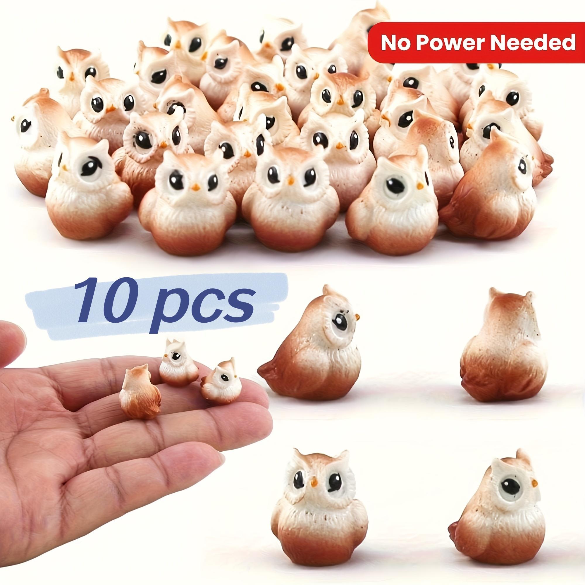 10 mini owl statues in one, resin small animal ornaments, suitable for fairy gardens, outdoor decorations and home embellishment
10 mini owl statues in one, resin small animal ornaments, suitable for fairy gardens, outdoor decorations and home embellishment