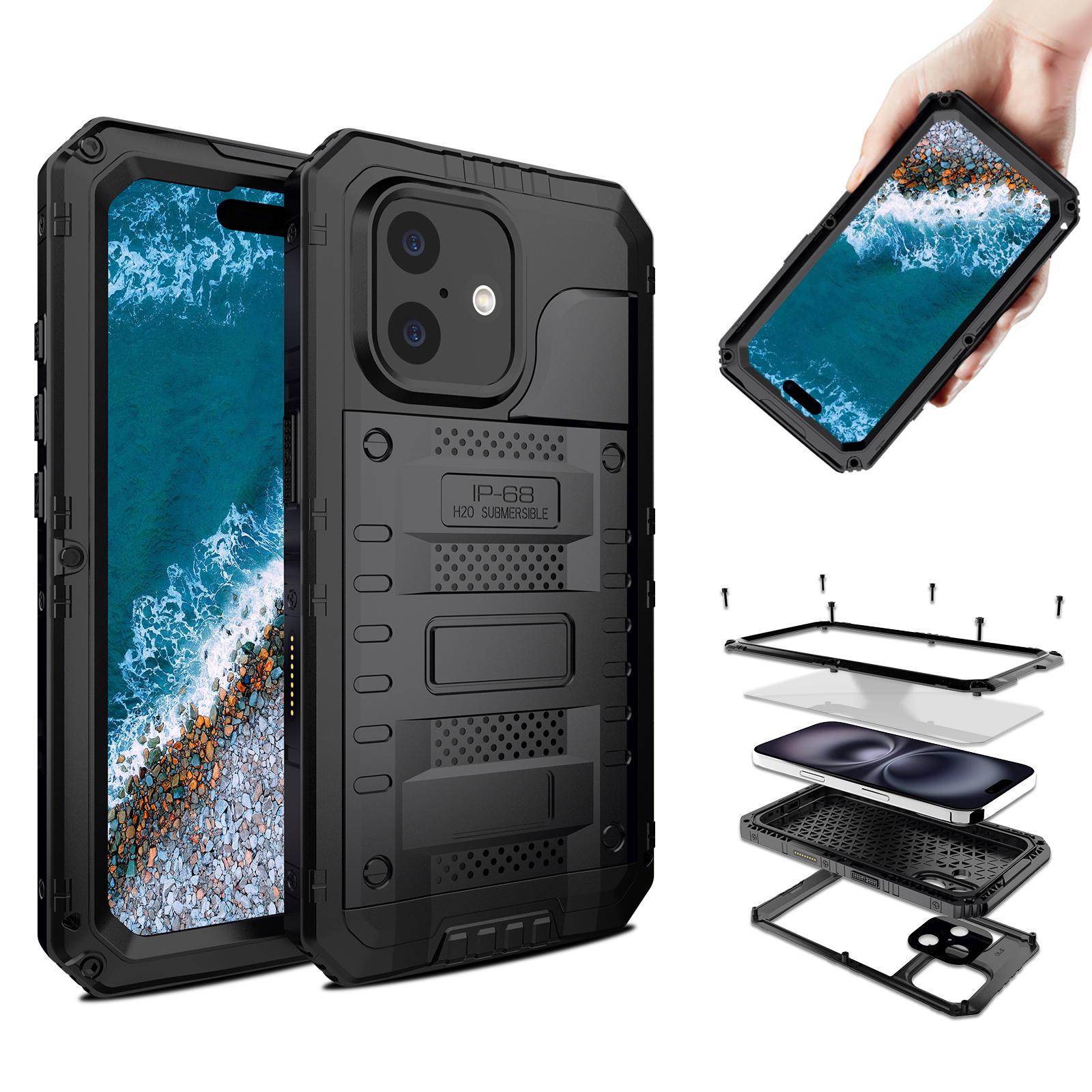 IP68 Waterproof Phone Case for iPhone 16 Plus Metal+Silicone Cover with Screen Protector Yellow
IP68 Waterproof Phone Case for iPhone 16 Plus Metal+Silicone Cover with Screen Protector Yellow