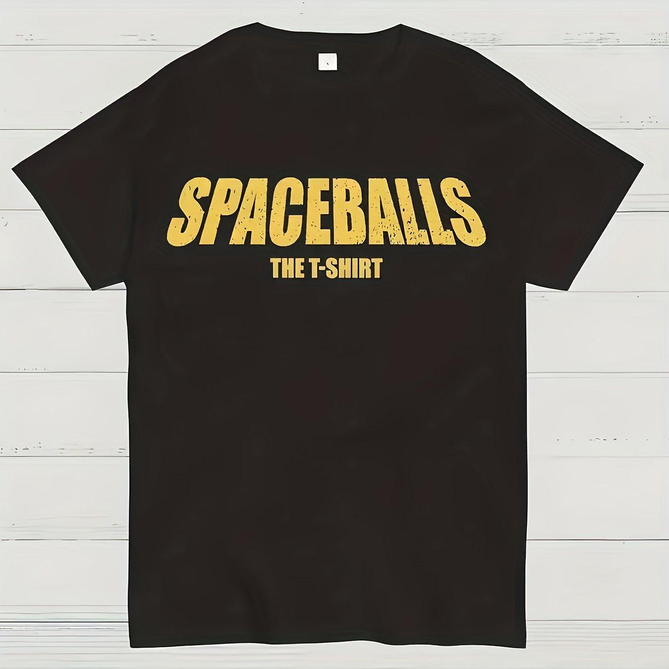 MenS Spaceballs Movie Graphic TShirt with Golden Lettering Casual Short Sleeve Comfortable Knit Fabric for Casual Attire 4XL
MenS Spaceballs Movie Graphic TShirt with Golden Lettering Casual Short Sleeve Comfortable Knit Fabric for Casual Attire 4XL