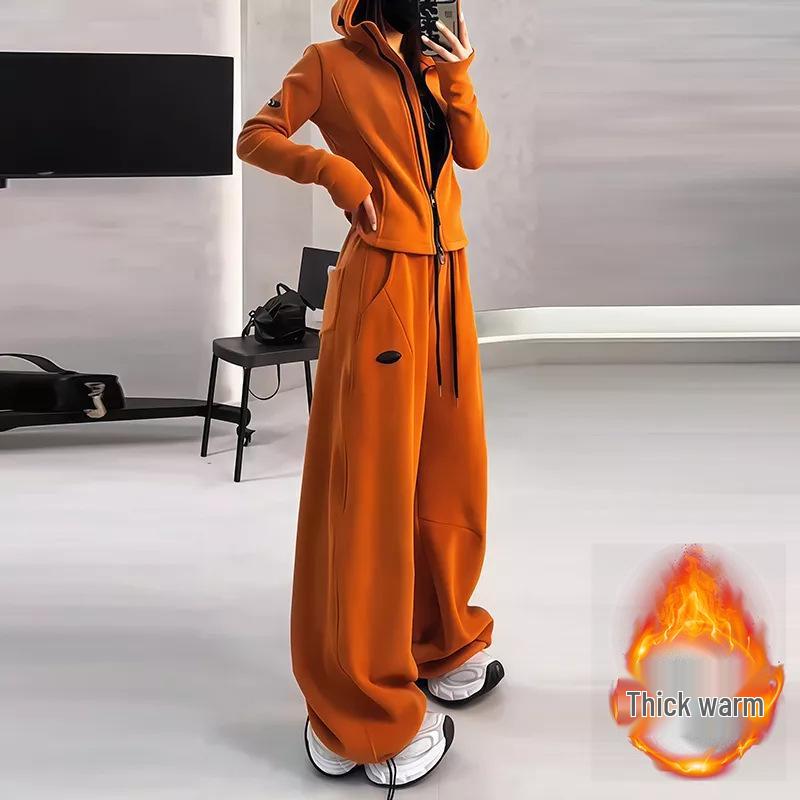 2025 Autumn/Winter Korean Style Casual Thickened Warm Hoodie & Wide-Leg Pants Two-Piece Set L
2025 Autumn/Winter Korean Style Casual Thickened Warm Hoodie & Wide-Leg Pants Two-Piece Set L