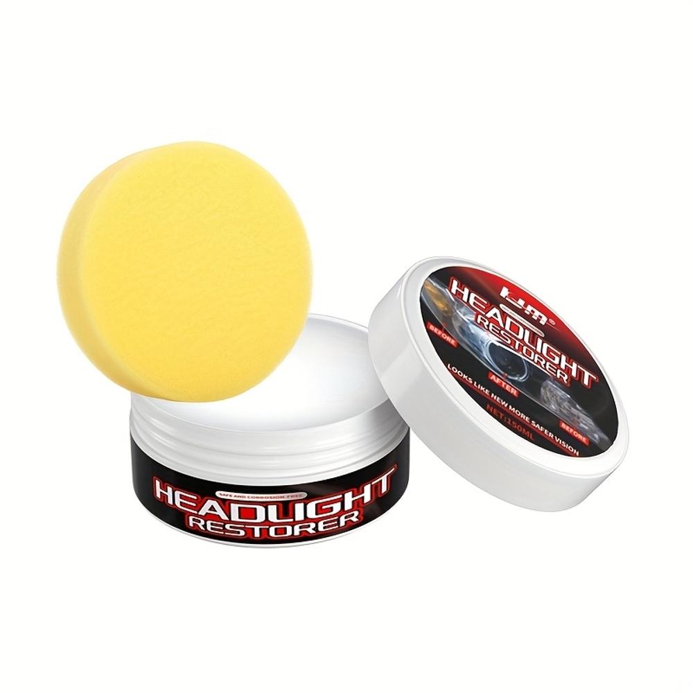 KJM Headlight Restorer Wax - Scratch Remover & Yellowing Fix, No Polish Needed, Restores Headlights to Mirror Shine, Compatible
KJM Headlight Restorer Wax - Scratch Remover & Yellowing Fix, No Polish Needed, Restores Headlights to Mirror Shine, Compatible