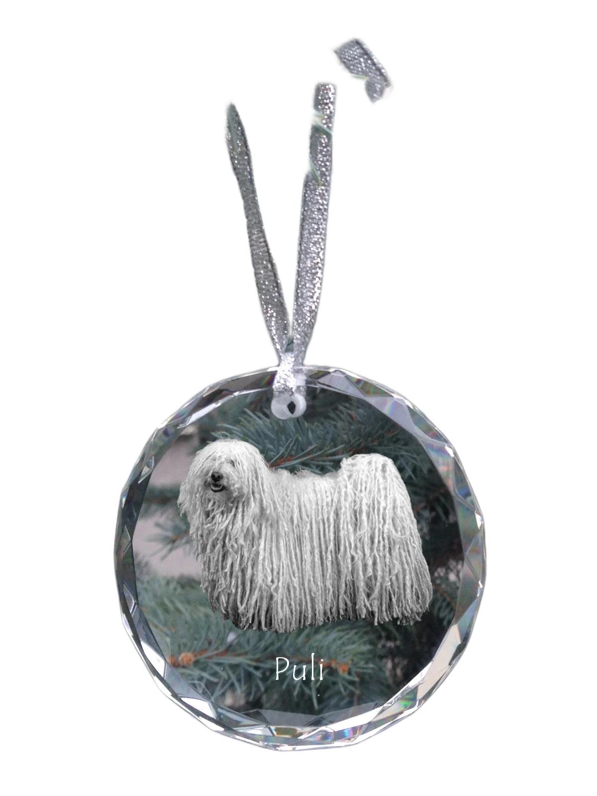 Puli, Hungarian Water Dog - crystal bauble with a photo, dog photo in crystal, personalized Christmas tree ornament by Art-Dog brand прозорий
Puli, Hungarian Water Dog - crystal bauble with a photo, dog photo in crystal, personalized Christmas tree ornament by Art-Dog brand прозорий