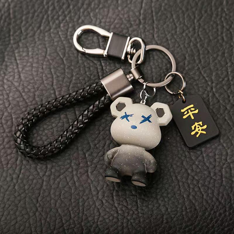 Luxury Starry Sky Bear Keychain for Men & Women - Cartoon Cute Car Key Ring with Woven Pendant
Luxury Starry Sky Bear Keychain for Men & Women - Cartoon Cute Car Key Ring with Woven Pendant