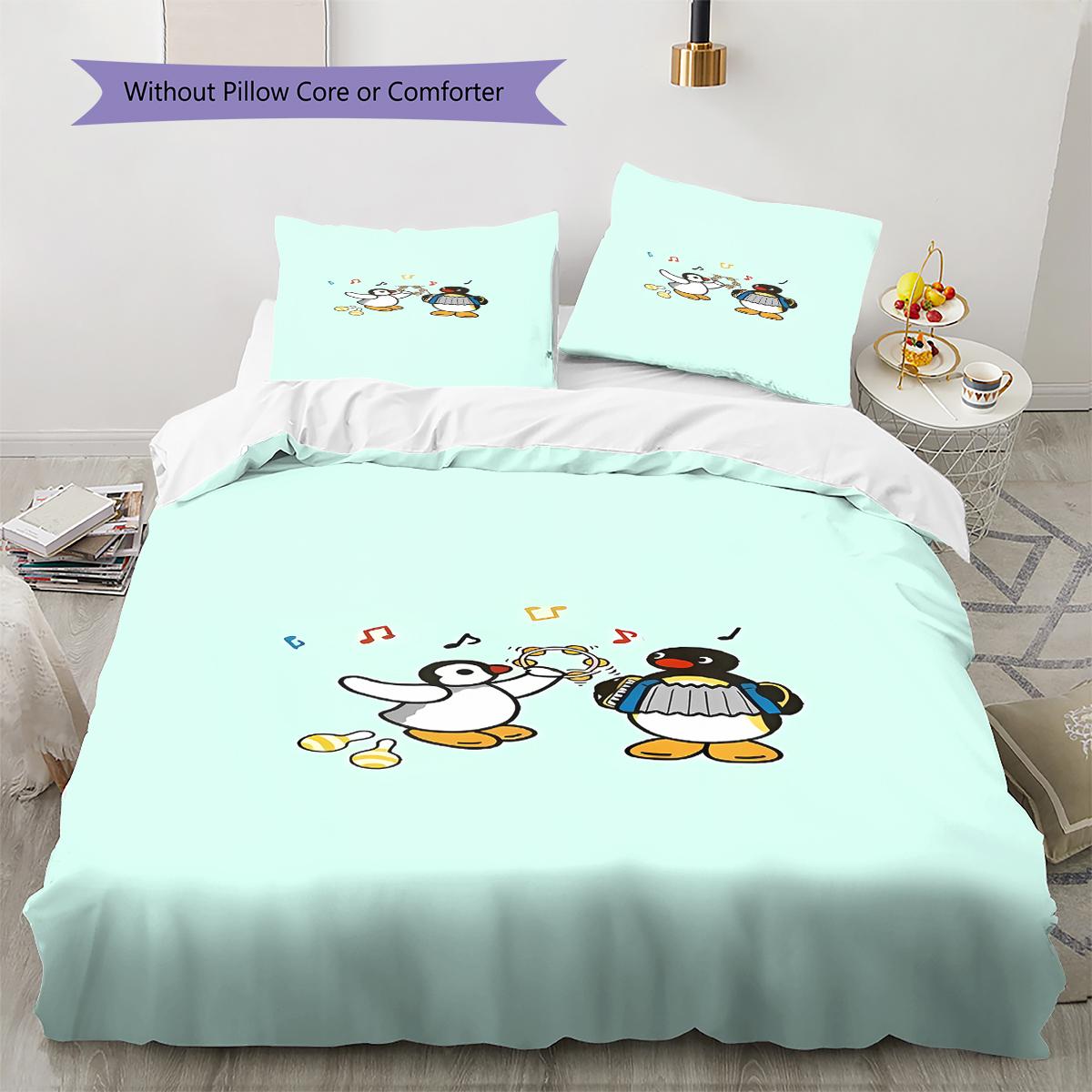 PINGU Pattern Bedding,Quilt Set Quilt Cover Pillowcase Home Birthday Gift (1 * duvet cover + 2 * pillowcase, without core) 250x220cm
PINGU Pattern Bedding,Quilt Set Quilt Cover Pillowcase Home Birthday Gift (1 * duvet cover + 2 * pillowcase, without core) 250x220cm