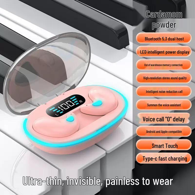 X55 Mini Invisible Sleep Earbuds, Bone Conduction, Noise Cancelling, High-Fidelity Sound, Long Battery Life, Digital Display Stereo.
X55 Mini Invisible Sleep Earbuds, Bone Conduction, Noise Cancelling, High-Fidelity Sound, Long Battery Life, Digital Display Stereo.