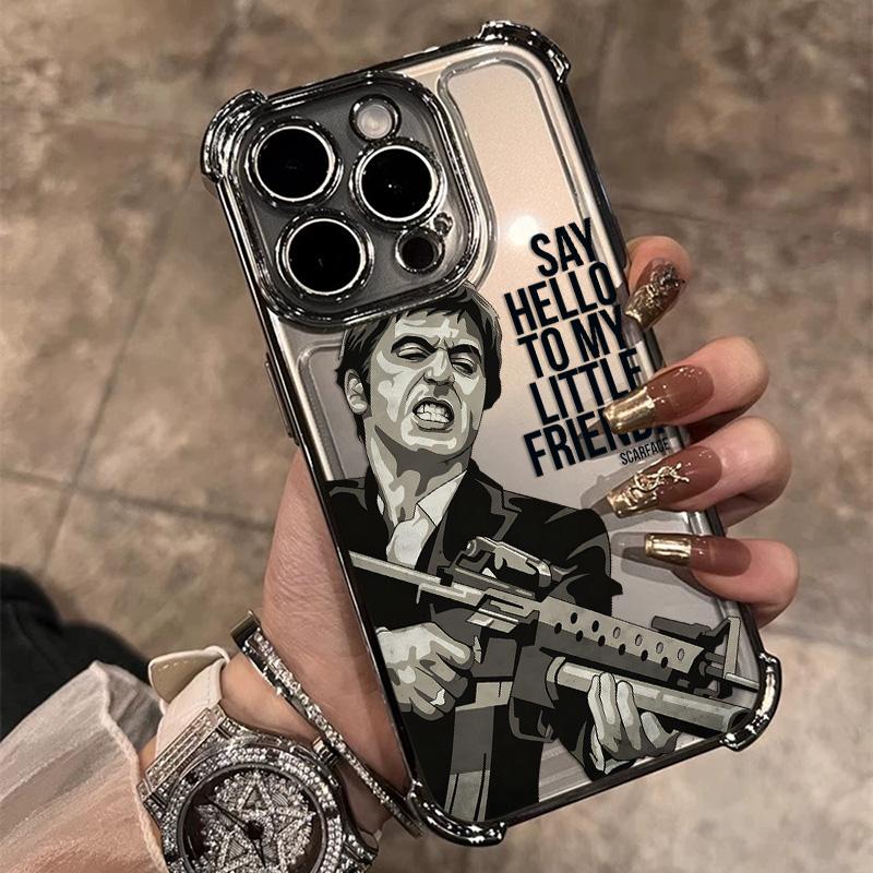 Fashion Hot S-Scarface Plating Phone Case For iPhone 17 17e 16e 16 15 14 13 12 11 Pro Max X XR XSMax Mini Air Plus Anti-Fall iPhone 11
Fashion Hot S-Scarface Plating Phone Case For iPhone 17 17e 16e 16 15 14 13 12 11 Pro Max X XR XSMax Mini Air Plus Anti-Fall iPhone 11