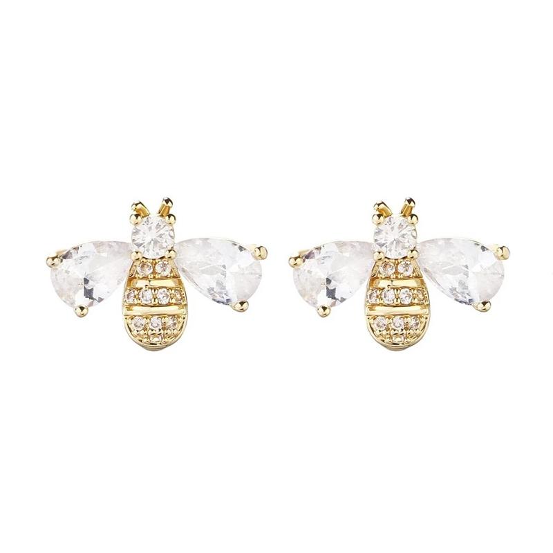 Huitan Shiny Bee Design Stud Earrings Female Cute Attractive Appealing Animals Accessories Sweet Trendy Gorgeous Party Jewelry
Huitan Shiny Bee Design Stud Earrings Female Cute Attractive Appealing Animals Accessories Sweet Trendy Gorgeous Party Jewelry