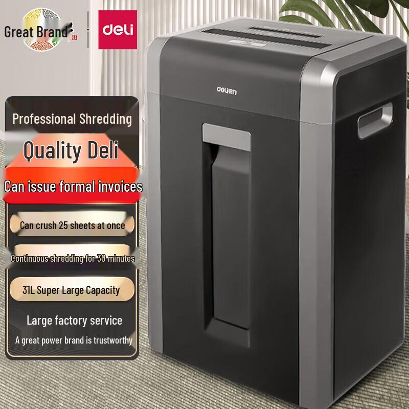 Deli 14403 Level 4 Security 25-Sheet Office Paper Shredder CN plug (adapter included)
Deli 14403 Level 4 Security 25-Sheet Office Paper Shredder CN plug (adapter included)