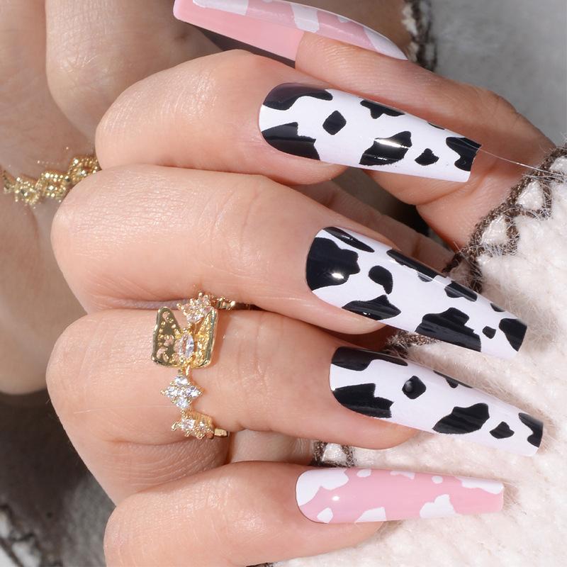 Wearing Nail Patches, Milk Patterned Fake Nails, European and American Long Nail Patches, Wholesale Beauty Patches, Cow Patterned Nail Patches
Wearing Nail Patches, Milk Patterned Fake Nails, European and American Long Nail Patches, Wholesale Beauty Patches, Cow Patterned Nail Patches