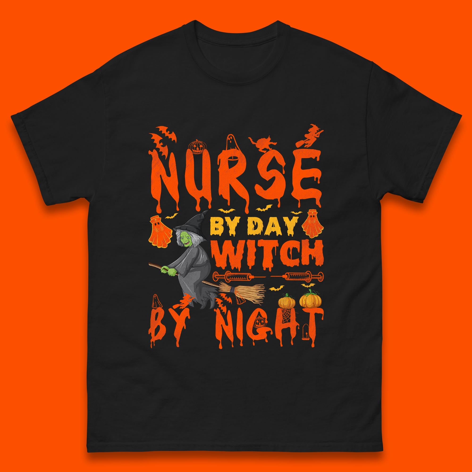 Nurse By Day Witch By Night Halloween Funny Nursing Spooky Nurse Mens Tee Top M
Nurse By Day Witch By Night Halloween Funny Nursing Spooky Nurse Mens Tee Top M