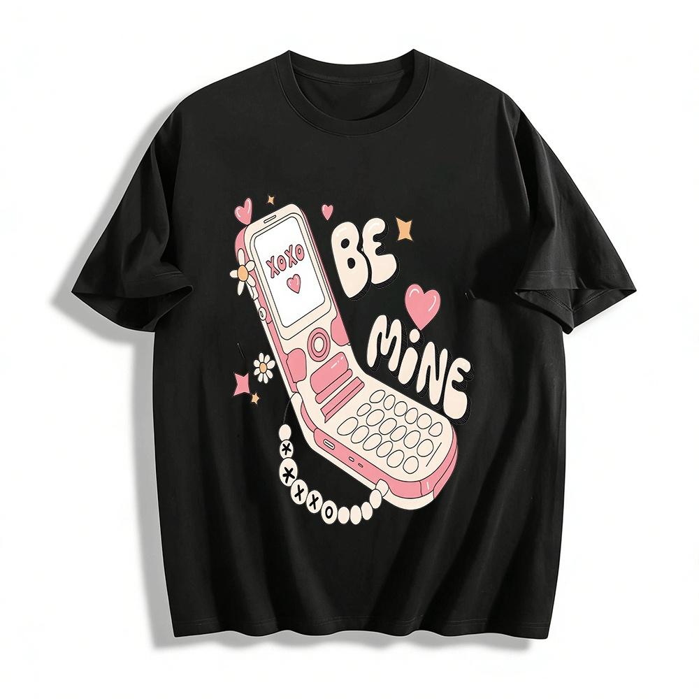 Vintage Flip Phone Be Mine Heart Print Casual Couple Top Pure cotton T-shirt XXS
Vintage Flip Phone Be Mine Heart Print Casual Couple Top Pure cotton T-shirt XXS