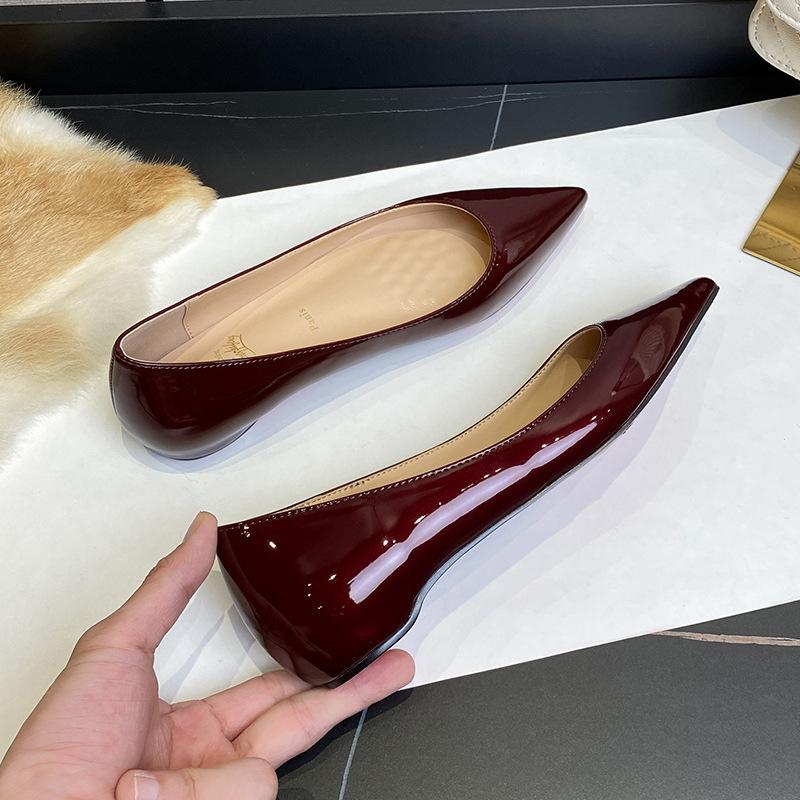Burgundy flats women s spring and summer new sexy red-soled shoes inner height increase temperament pointed shallow mouth single shoes 40
Burgundy flats women s spring and summer new sexy red-soled shoes inner height increase temperament pointed shallow mouth single shoes 40