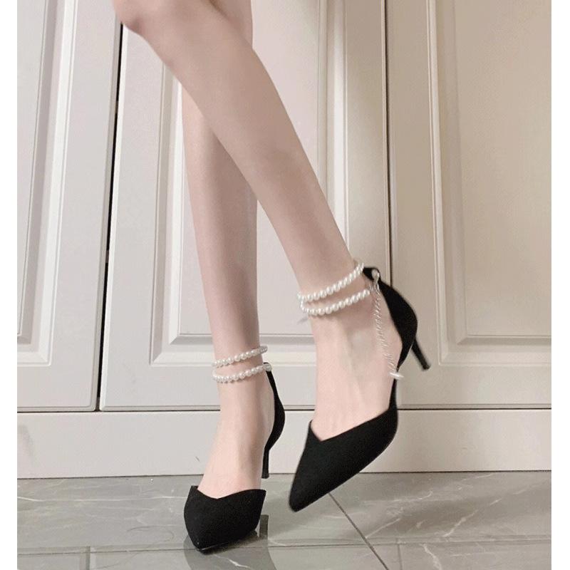 2025 autumn new pearl straps one-word buckle bag head high heel hollow temperament high heels sexy pointed single shoes 34
2025 autumn new pearl straps one-word buckle bag head high heel hollow temperament high heels sexy pointed single shoes 34