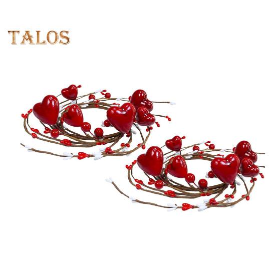 1 шт/2 шт красные кольца для свечей в форме сердца венки искусственные ягоды подсвечник мини-венок на День святого Валентина домашний кухонный стол центральный элемент 2pcs
1 шт/2 шт красные кольца для свечей в форме сердца венки искусственные ягоды подсвечник мини-венок на День святого Валентина домашний кухонный стол центральный элемент 2pcs