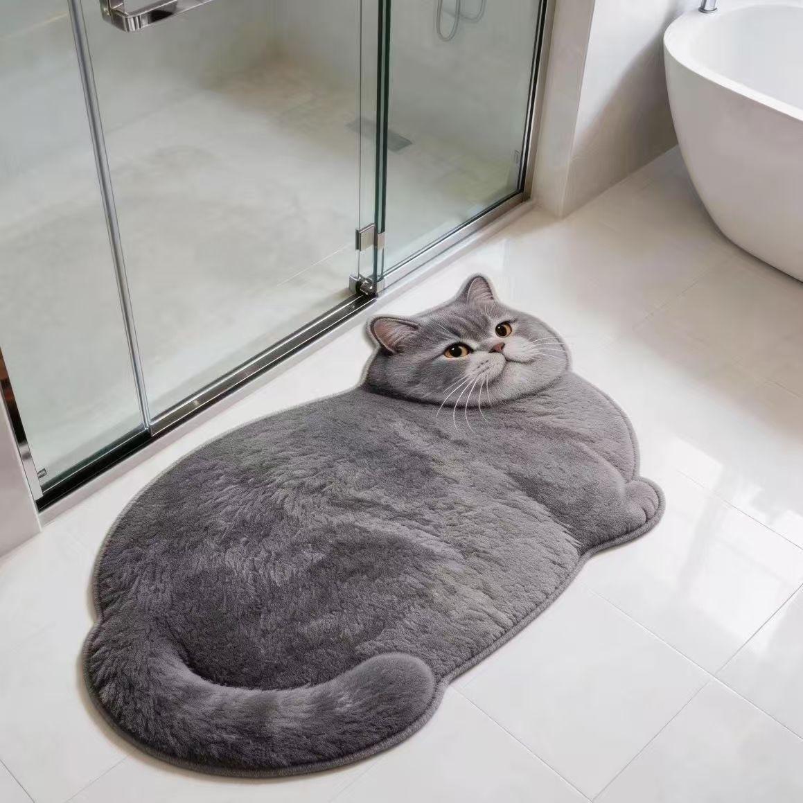 3D Cute Cat Shaped Diatomite Bath Mat Super Absorbent Non-slip Quick Dry Bathroom Doormat for Cat Lover Home Decor Gift 30*40
3D Cute Cat Shaped Diatomite Bath Mat Super Absorbent Non-slip Quick Dry Bathroom Doormat for Cat Lover Home Decor Gift 30*40