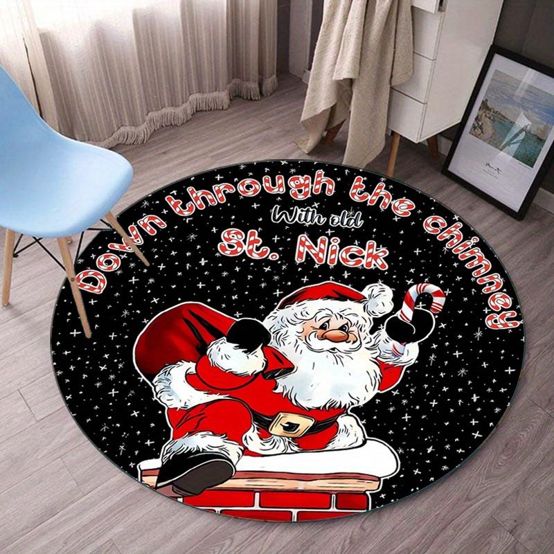 Santa Claus Christmas theme round rug crystal velvet floor mat holiday festive decoration anti slip carpet living room bedroom 60cm x 60cm
Santa Claus Christmas theme round rug crystal velvet floor mat holiday festive decoration anti slip carpet living room bedroom 60cm x 60cm